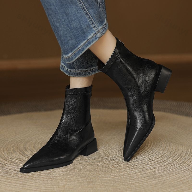 Women'S Fashion Korea - Damskie botki na szpilce z ostrym