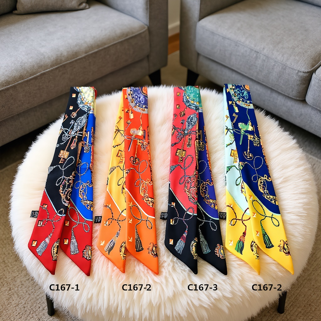 Women Fashion Necktie - Drukowany Szal Cztery Pory Roku Prezent