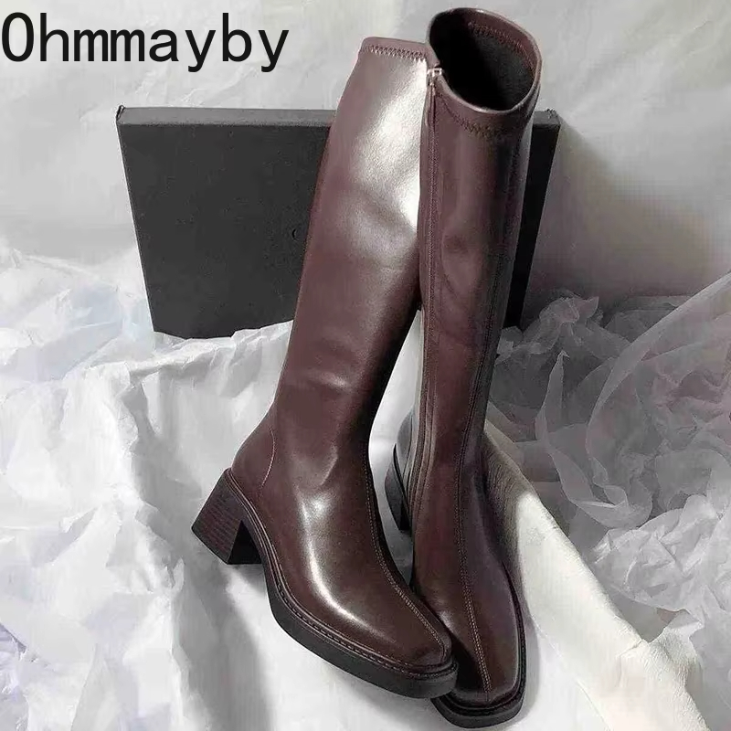 Women'S Fashion Korea - Vintage gruby obcas damskie buty do
