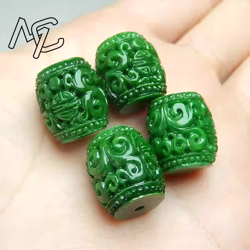 Women'S Fashion Jewellery - 5 sztuk naturalny zielony jadeit rzeźba