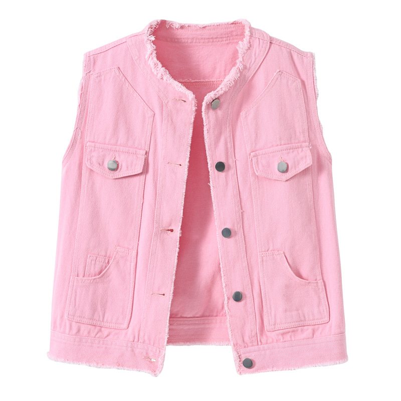 Women'S Fashion Vest Tops - Damska wyszczuplająca dżinsowa kamizelka bez rękawów