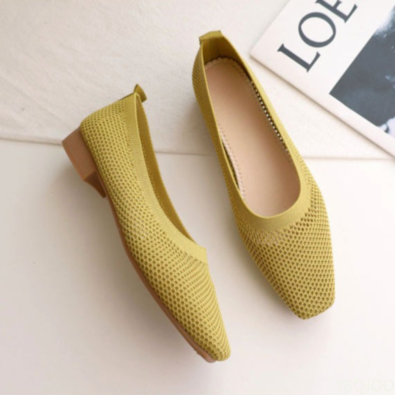 Women'S Fashion Shoes - Damskie buty z kwadratowym noskiem, na