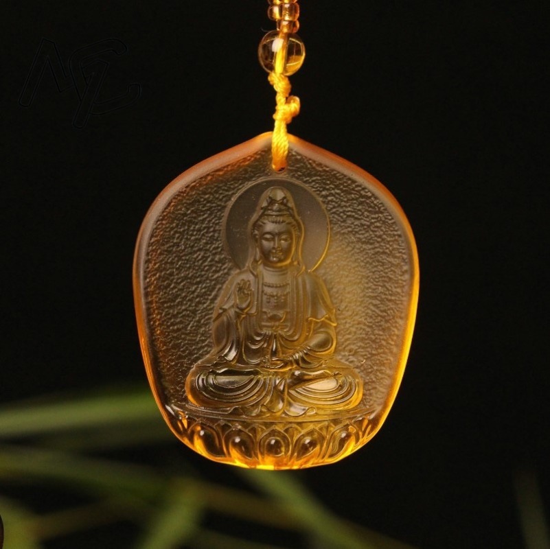 Women'S Fashion Jewellery - Chiński Żółty Kryształ Kropla Wody Guanyin