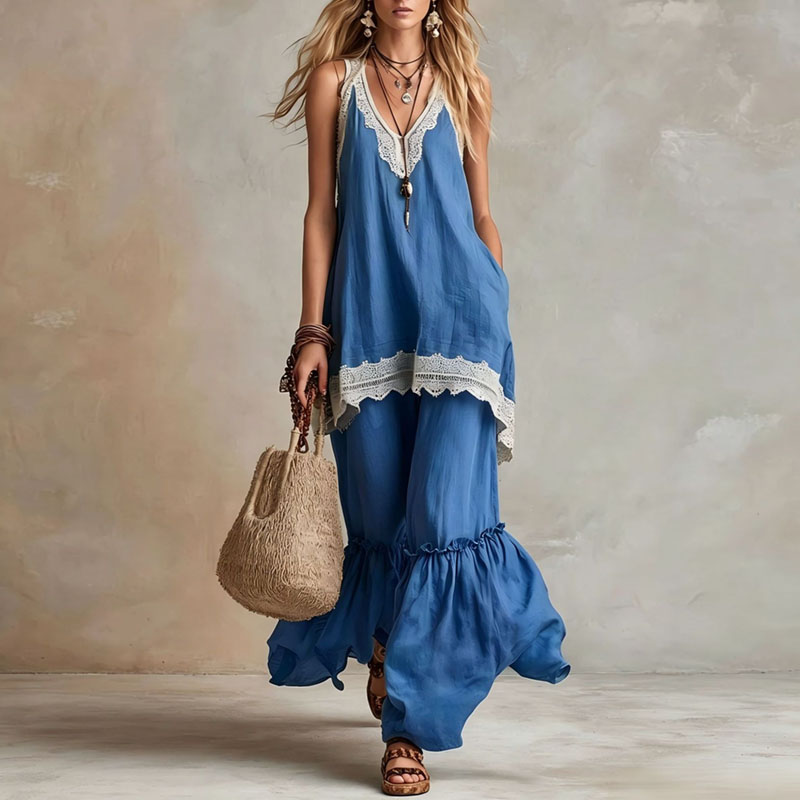 Damski Komplet z Koronkowymi W – Lace Trim Cami recenzja i cena