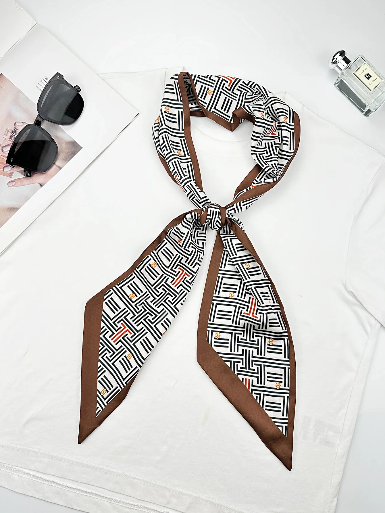 Luksusowe geometryczne wąskie  – Women Fashion Necktie recenzja i cena