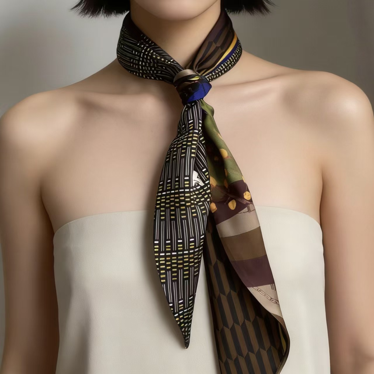 Luksusowa Apaszka Jedwabna z D – Women Fashion Necktie recenzja i cena
