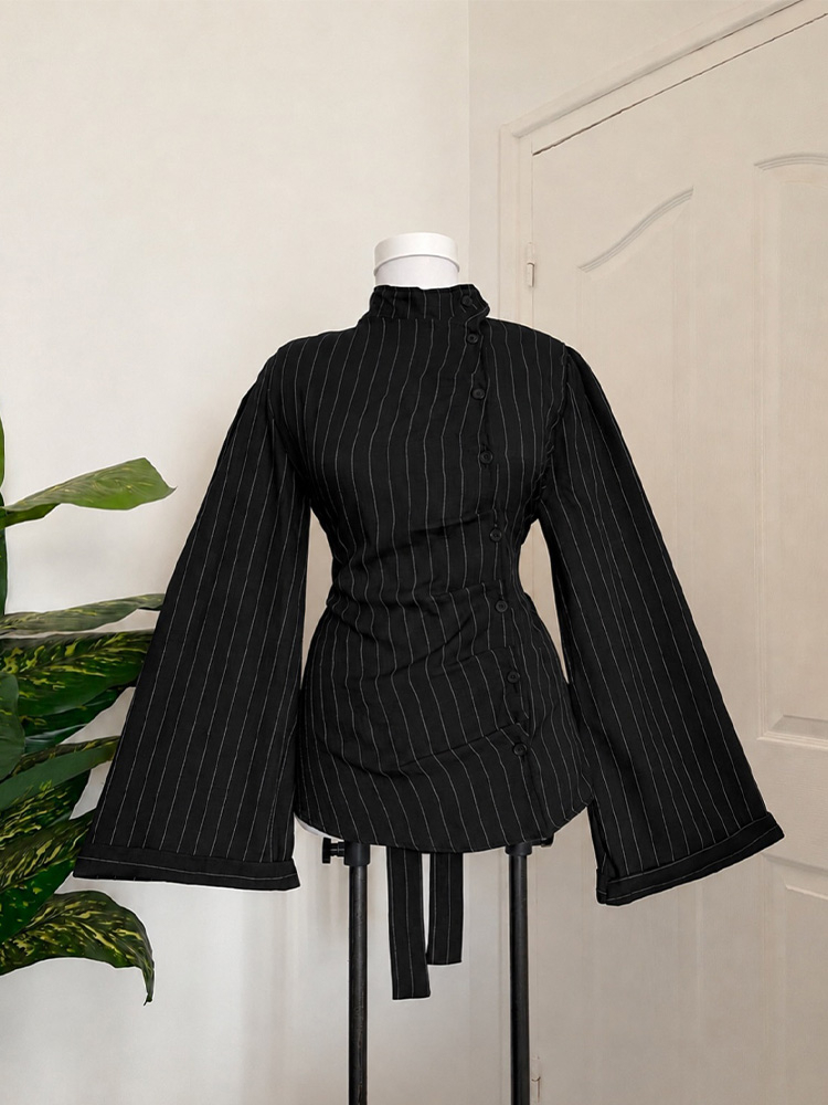 Damska bluzka z długim rękawem – Women Fashion Necktie recenzja i cena