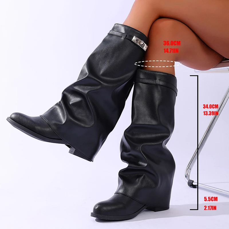 Projekt Marki Czarne Kozaki za – Women'S Fashion Knee High Boots recenzja i cena
