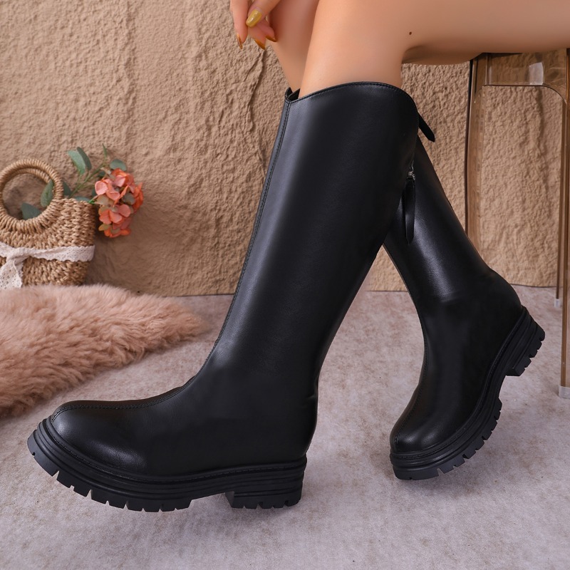 Grube platformowe czarne kozak – Women'S Fashion Knee High Boots recenzja i cena