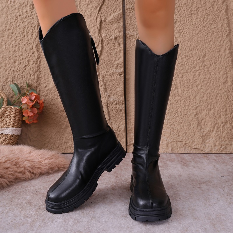 Grube platformowe czarne kozak – Women'S Fashion Knee High Boots recenzja i cena