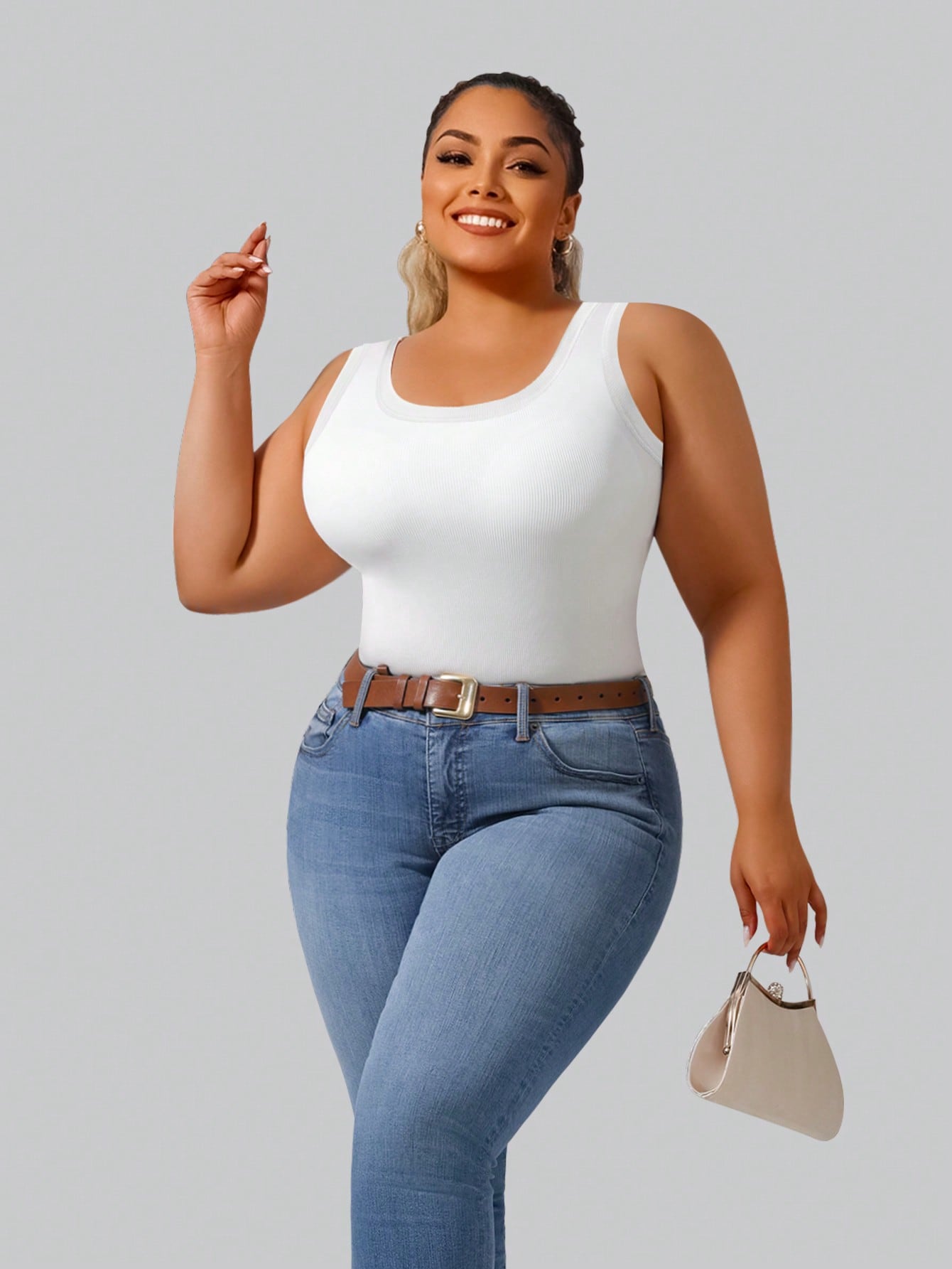 Damski top bez rękawów z prążk – Lace Trim Cami recenzja i cena