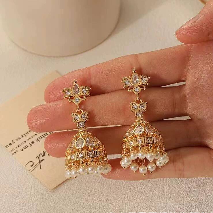 Indyjskie przesadzone kolczyki – Women'S Fashion Korea recenzja i cena